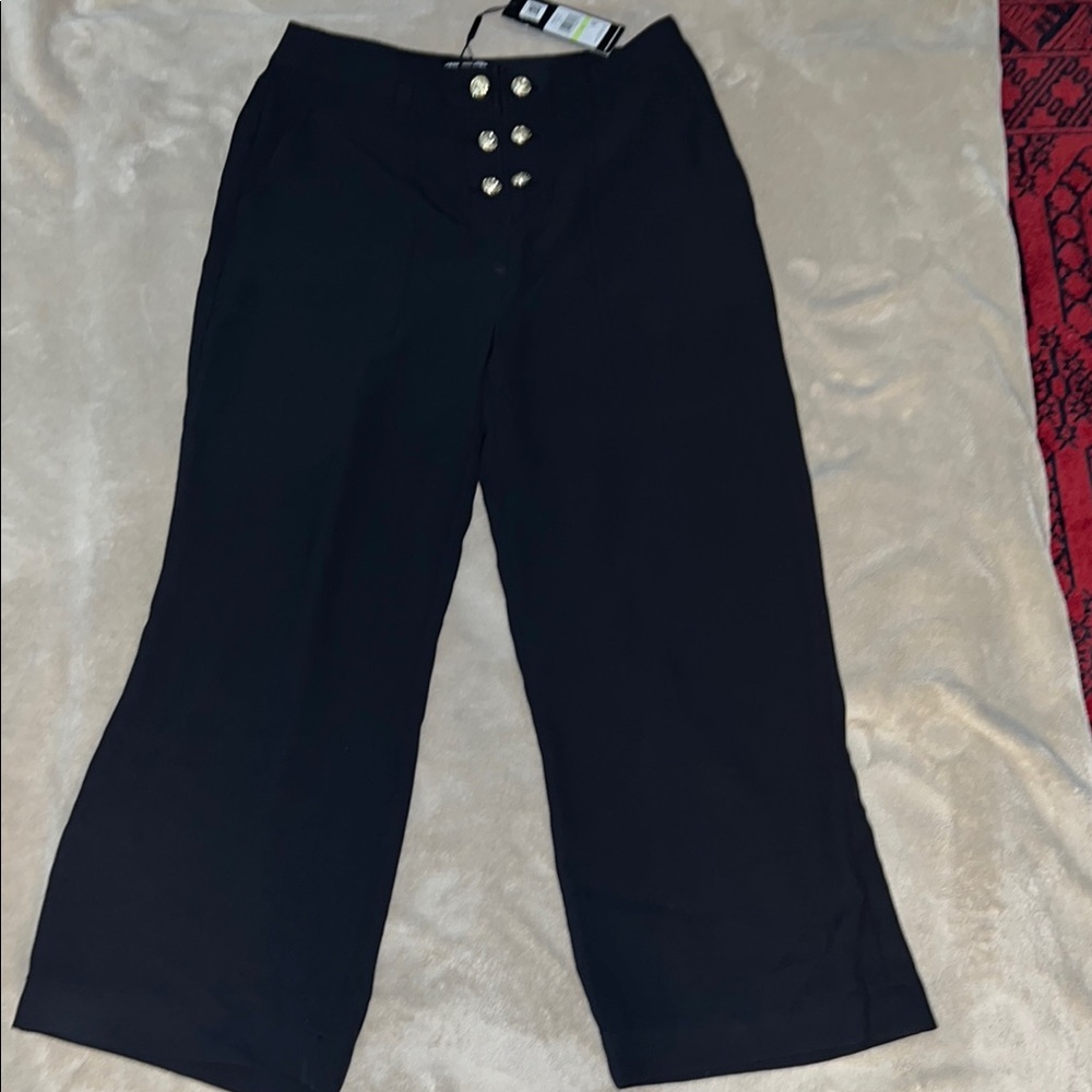NWT Karl Lagerfeld Wide-Leg ankle women Pants